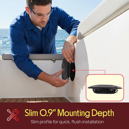 5.25'' Low-Profile Marine Grade Speakers Black