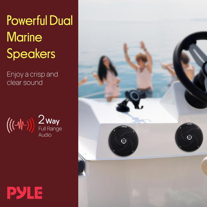 5.25'' Low-Profile Marine Grade Speakers Black