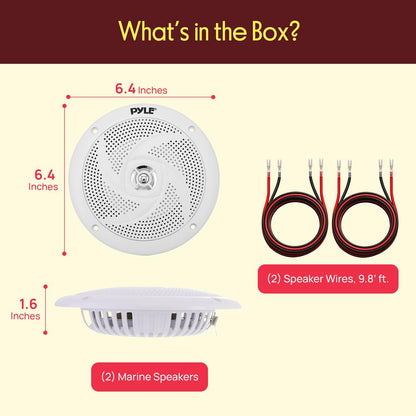 5.25'' Low-Profile Marine Grade Speakers White