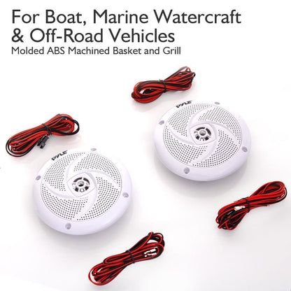6.5 inch Low-Profile Marine LED Speakers