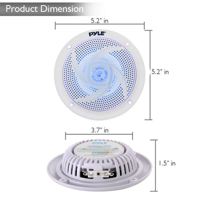 6.5 inch Low-Profile Marine LED Speakers