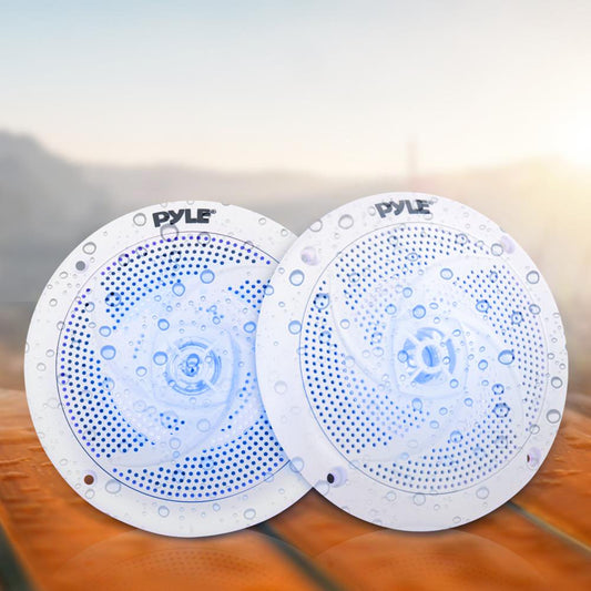 6.5 inch Low-Profile Marine LED Speakers