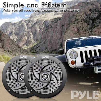 6.5 inch Low-Profile Marine Speakers Black