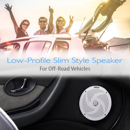6.5 inch Low-Profile Marine Speakers White