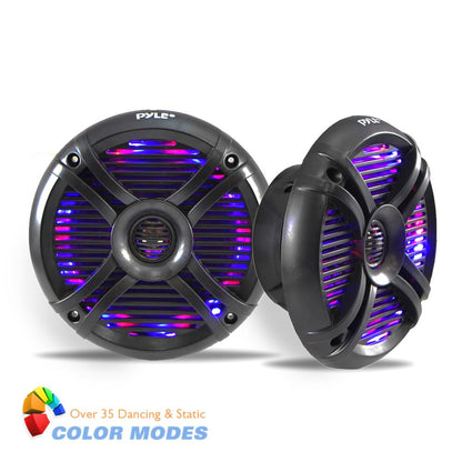6.5 inch Component Marine LED Speakers Black