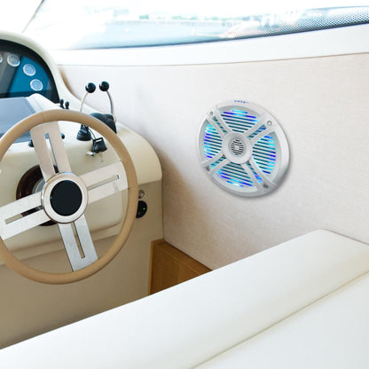 6.5 inch Component Marine LED Speakers White
