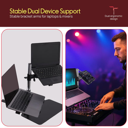 Laptop & Studio Equipment Dual Holder