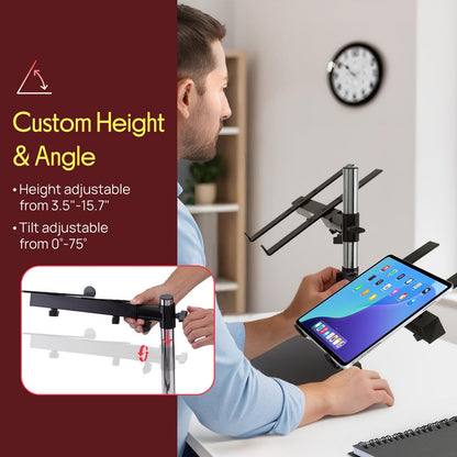 Laptop & Studio Equipment Dual Holder