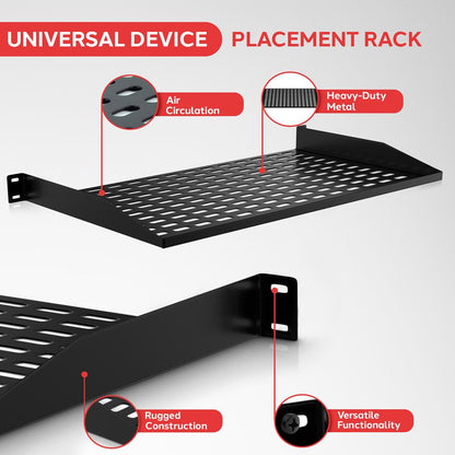 1U Server Rack Shelf Mount Tray 6 Piece