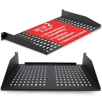 Server Rack Mounting Tray 1U+2U