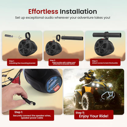 4'' Marine UTV Off-Road Speakers