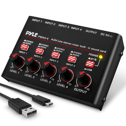Compact BT Line Mixer 4-Channel