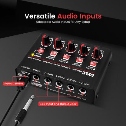 Compact BT Line Mixer 4-Channel