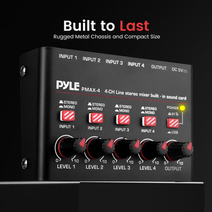 Compact BT Line Mixer 4-Channel