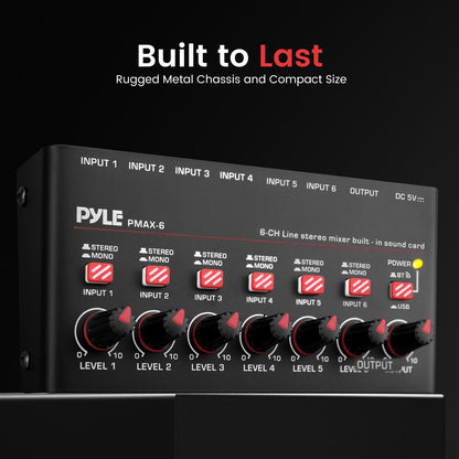 Compact BT Line Mixer 6-Channel