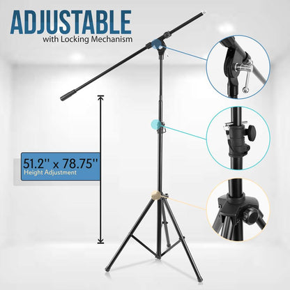 Heavy-Duty Tripod Microphone Mic Stand