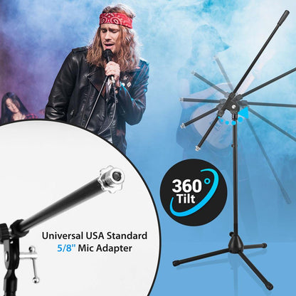 Heavy-Duty Tripod Microphone Mic Stand