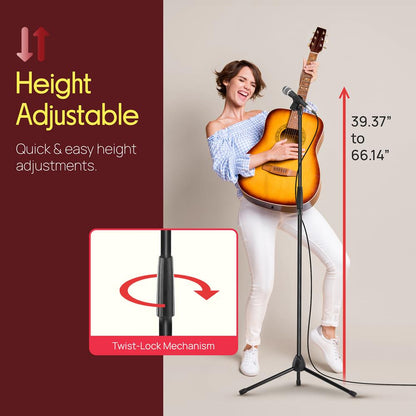 Microphone Stand with Mic Clip