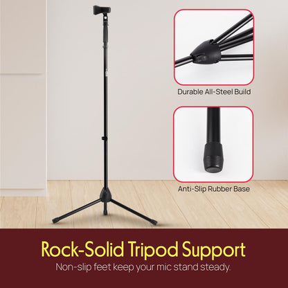 Microphone Stand with Mic Clip