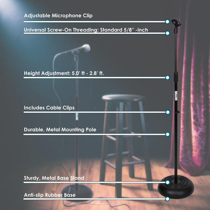 Compact Base Microphone Stand