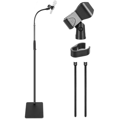 Gooseneck Mic Stand, Height Adjustable, Die-Cast Base, Studio/Concert Use