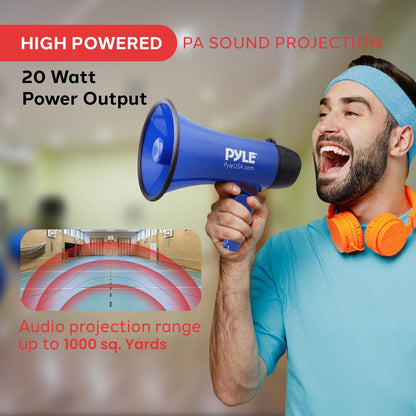 Mini Megaphone Speaker Blue