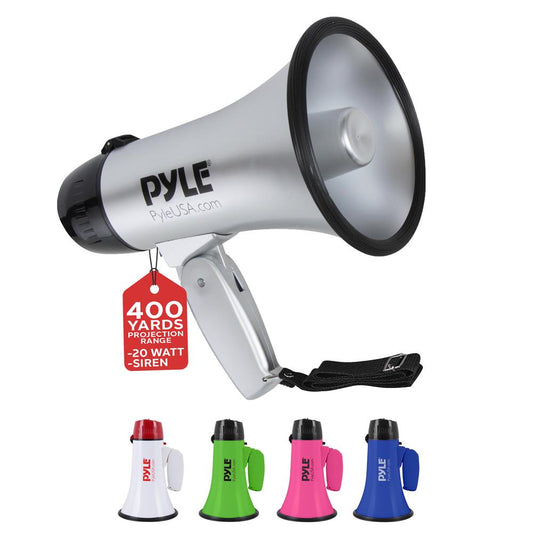 Mini Megaphone Speaker Silver