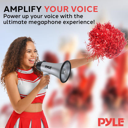 Mini Megaphone Speaker Silver