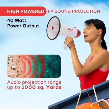 Portable Megaphone with Built-in Battery