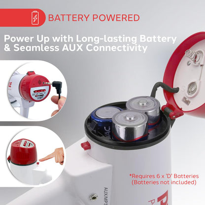Portable Megaphone with Built-in Battery