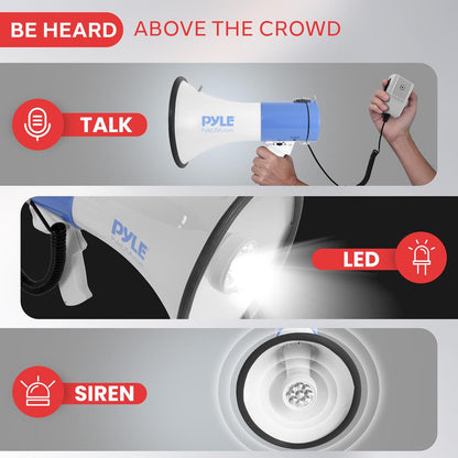 Megaphone with Built-in LED Lights