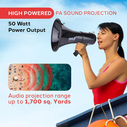Megaphone with Built-in Siren Mode