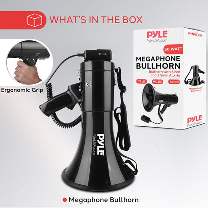Megaphone with Built-in Siren Mode
