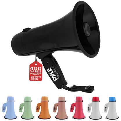 Portable Speaker Siren Bullhorn Megaphon Black 20W