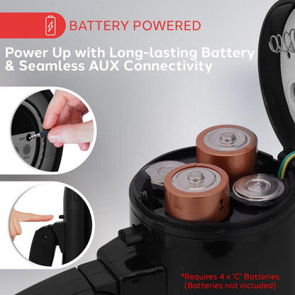 Portable Speaker Siren Bullhorn Megaphon Black 20W