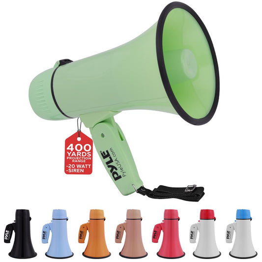 Portable Speaker Siren Bullhorn Megaphon Green 20W