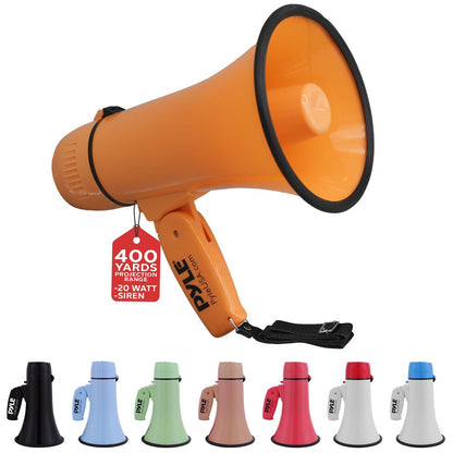 Portable Speaker Siren Bullhorn Megaphon Orange 20W
