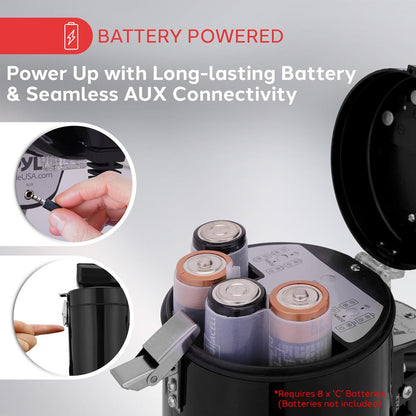 Portable Speaker Siren Bullhorn Megaphon Black 50W