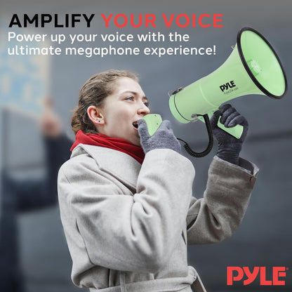 Portable Speaker Siren Bullhorn Megaphon Green 50W