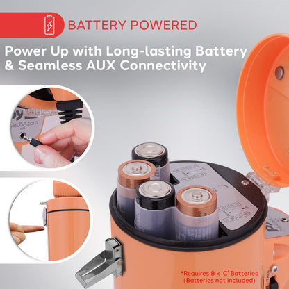 Portable Speaker Siren Bullhorn Megaphon Orange 50W