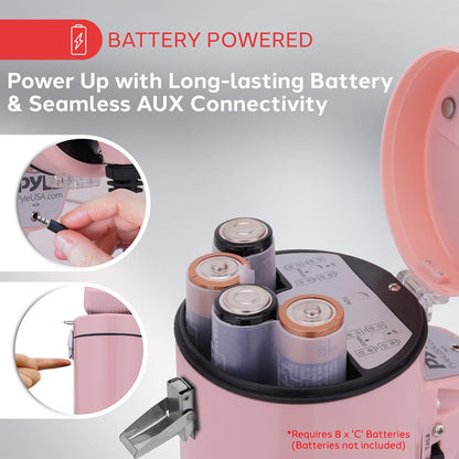 Portable Speaker Siren Bullhorn Megaphon Pink 50W