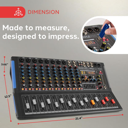 12-Ch Bluetooth Studio Pro Audio Mixer