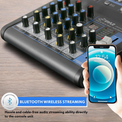 4-Ch Bluetooth Pro Audio DJ Sound Mixer