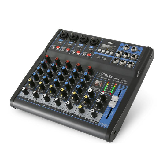 6-Ch Bluetooth Pro Audio DJ Sound Mixer