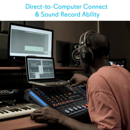 6-Ch Bluetooth Studio Pro Audio DJ Mixer
