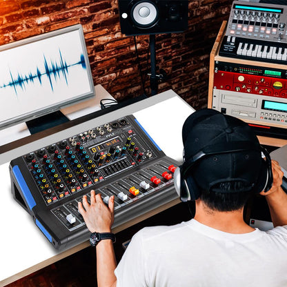 6-Ch Bluetooth Studio Pro Audio DJ Mixer