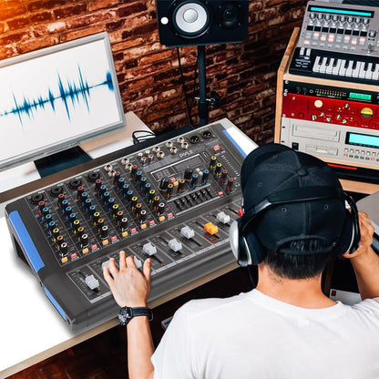 8-Ch Bluetooth Studio Pro Audio DJ Mixer