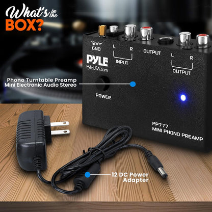 Compact Phono Turntable Pre-Amplifier RCA Output