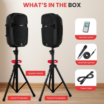 10" Active + Passive PA Speaker Kit