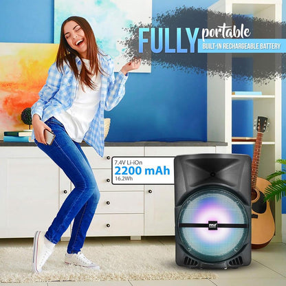 Portable PA Speaker with LED Lights
